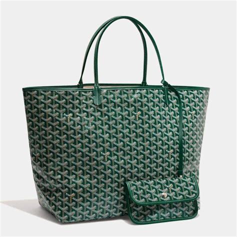 goyard tote green|authentic Goyard tote.